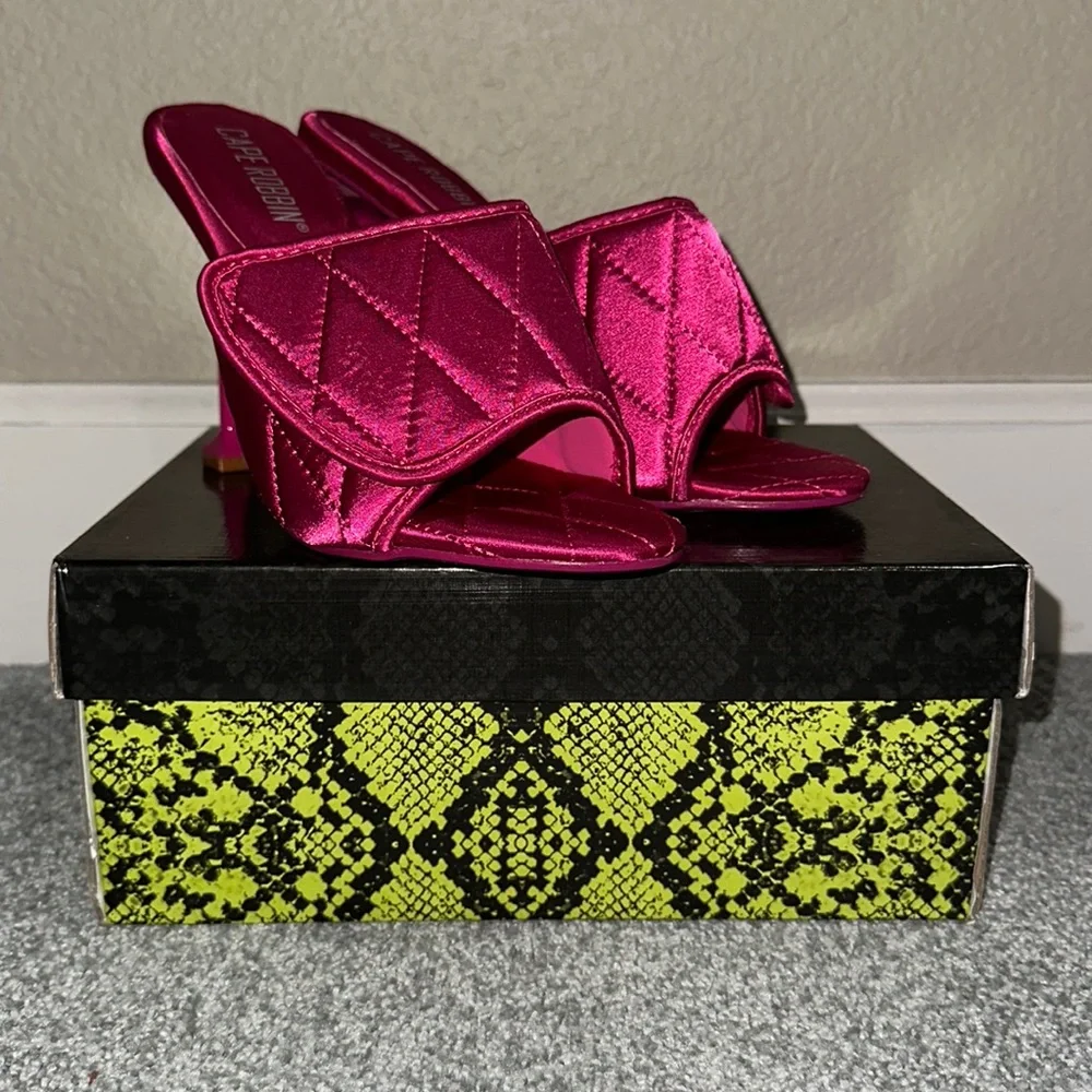 Hot Pink Mules - Picture 1 of 5